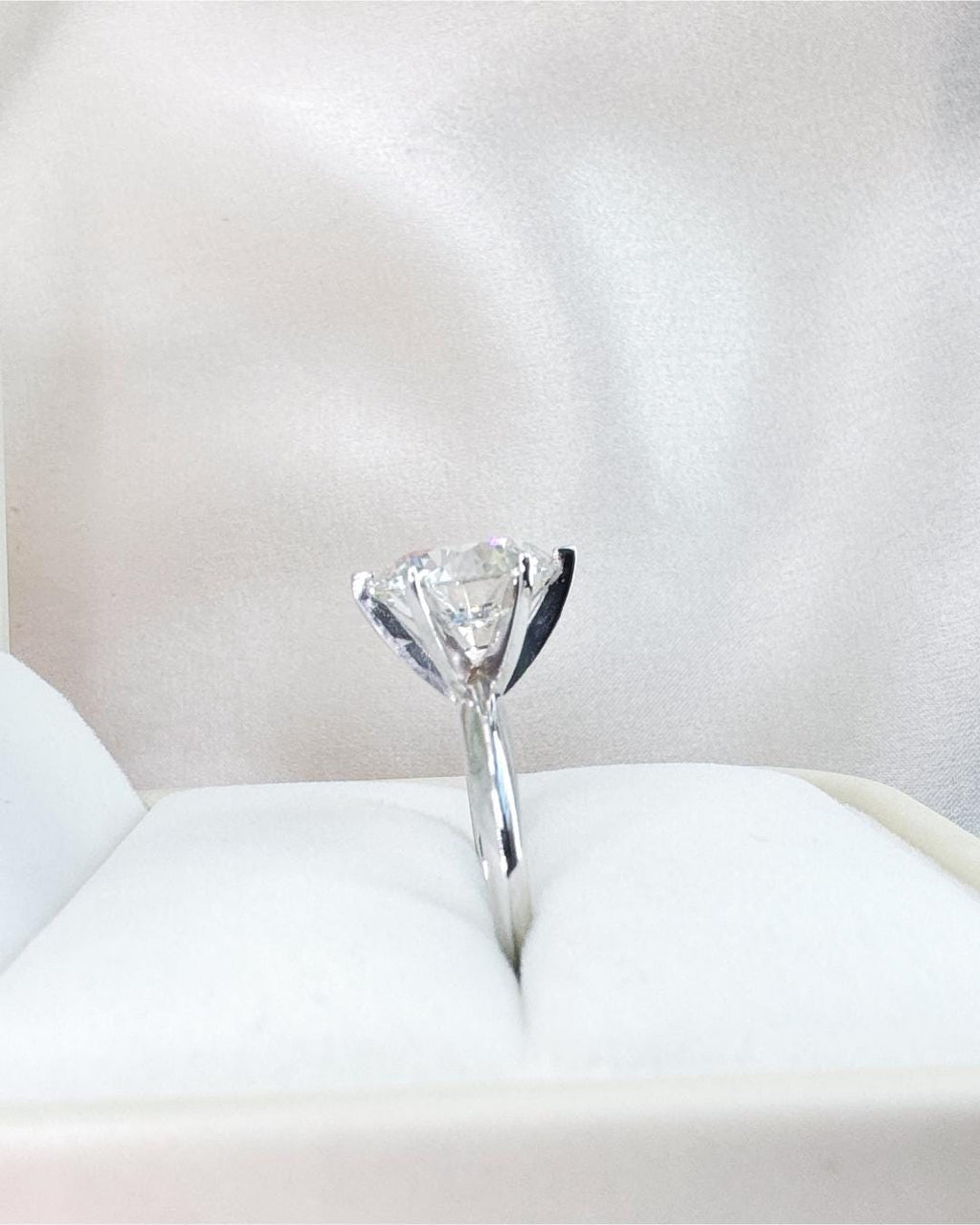 4.93 Carat IGI Certified Round Lab Diamond Solitaire Ring | 14K White Gold Engagement Ring