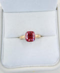 3.00 Carat Fancy Vivid Pink Cushion Cut Diamond Ring | 18K Gold | IGI Certified Ring