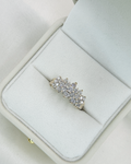 14K Gold 1.50 CTW Diamond Cluster Ring | Yellow Gold Statement Ring