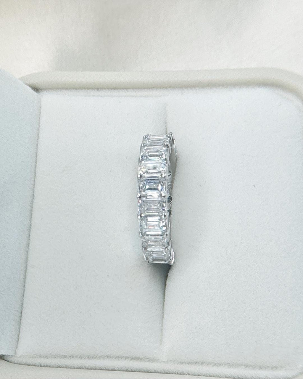 5.00 Carat Emerald Cut Lab Diamond Eternity Band | 14K Gold Diamond Ring